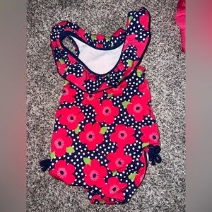 Floral Polka Dot Baby Swimsuit